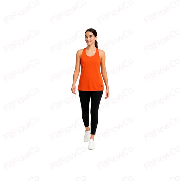 Adidas Tops - Adidas Climachill Orange Racerback Tank Top S Lightweight Cooling Athletic EUC